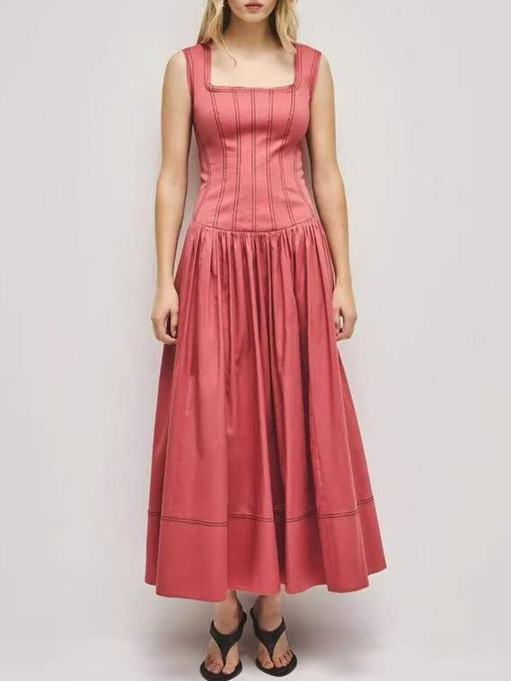 Aje Parallel Midi Dress AU10/US6 Spiced Coral Red Party Cocktail